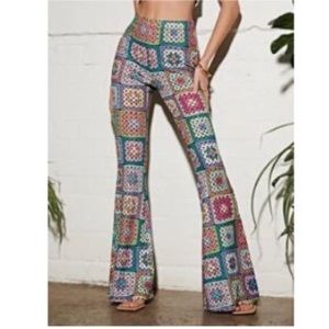 Hippie crochet patchwork pants
